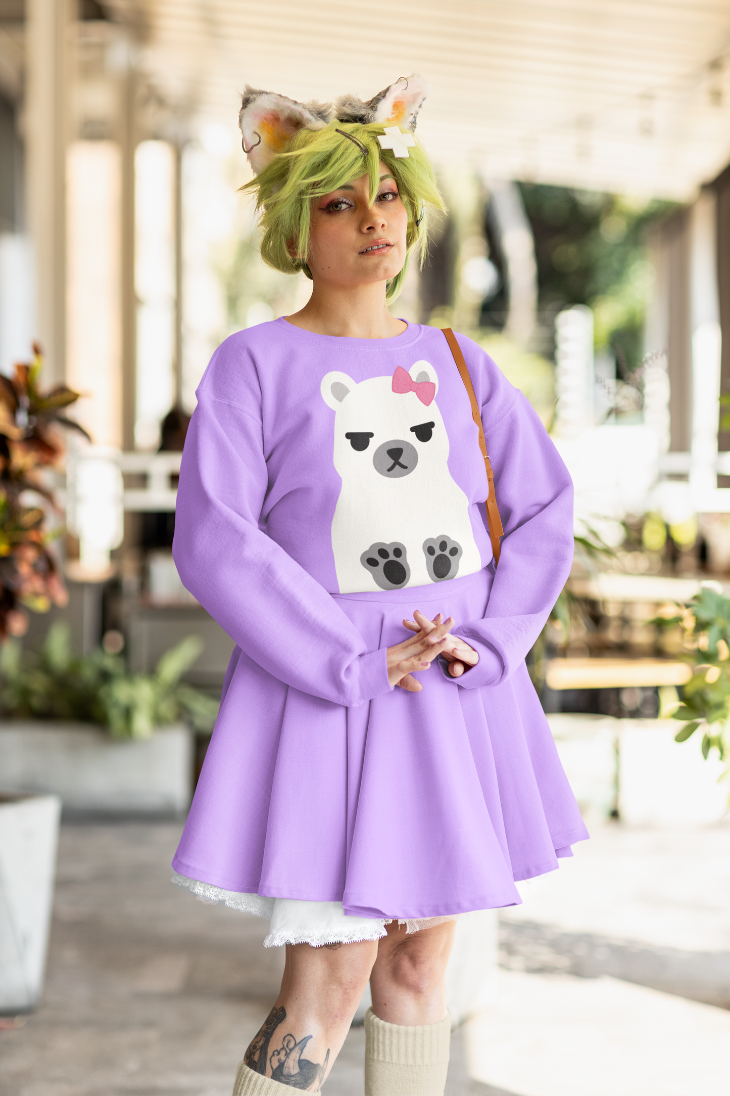 Mira Polar Bear Fleece Sweater from K-Pop Demon Hunters - Adult Size