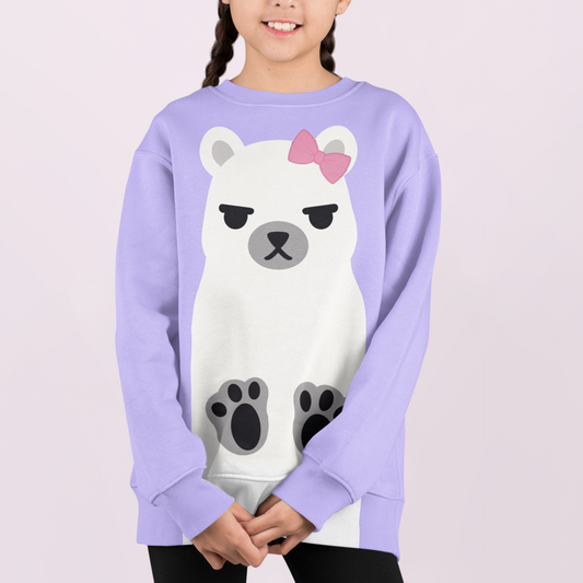 Youth Size - Mira Polar Bear Fleece Sweatshirt K-Pop Demon Hunters