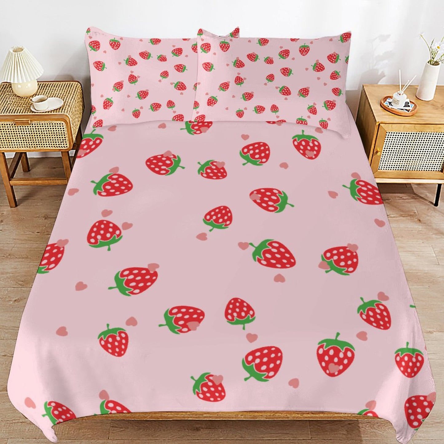 Pretty in Pink | Ultra-Soft Double-Sided Microfiber Duvet Cover Set – Includes Duvet Cover + 2 Pillowcases