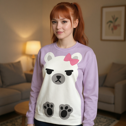 Mira Polar Bear Fleece Sweater from K-Pop Demon Hunters - Adult Size
