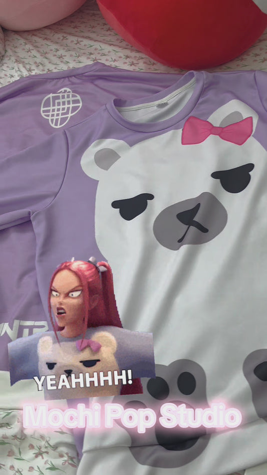 Mira Polar Bear Fleece Sweater from K-Pop Demon Hunters - Adult Size