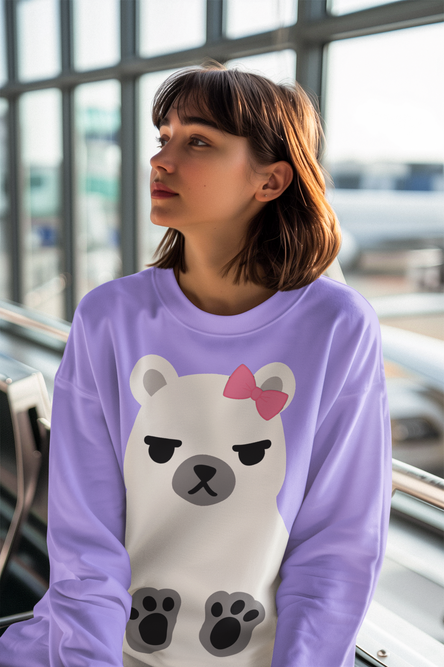 Youth Size - Mira Polar Bear Fleece Sweatshirt K-Pop Demon Hunters